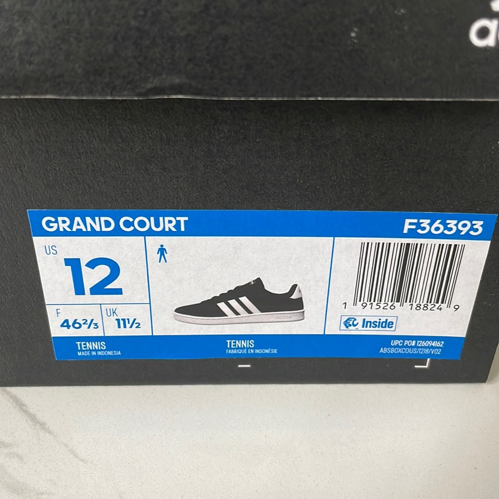 Brand new in box men’s size 12 Adidas Grand Court shoes